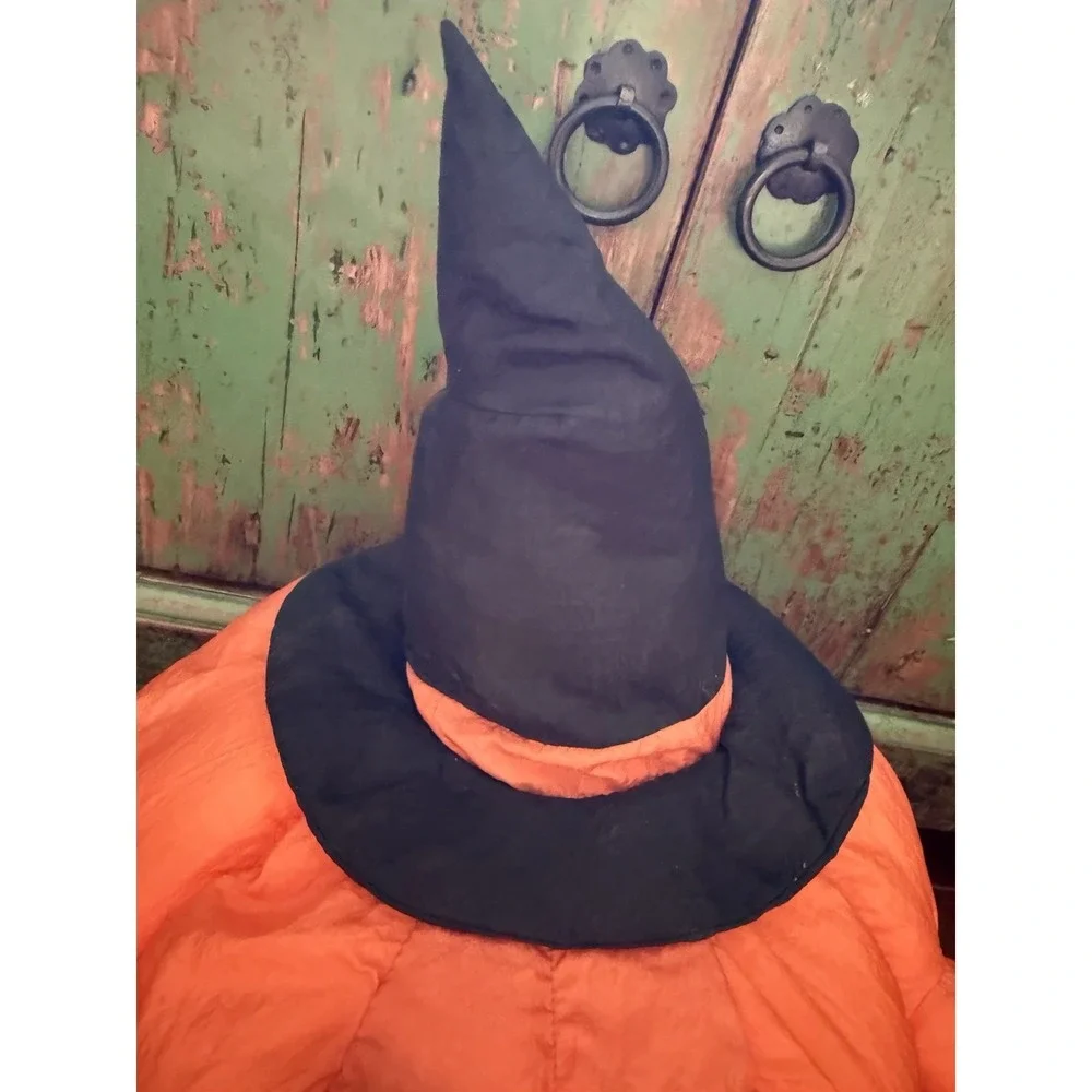 International Silver Co. - Pumpkin Jack-o-Lantern Stuffed Plush Toy Black Hat